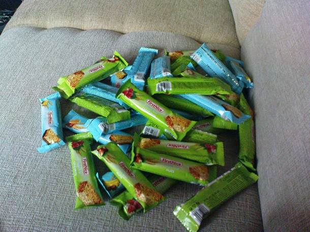 To co lubie na trasie najbardziej - batoniki :)